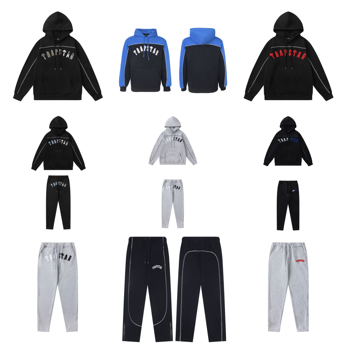 TRAPSTAR Hoodies and Sweatpants Set for Men and Women