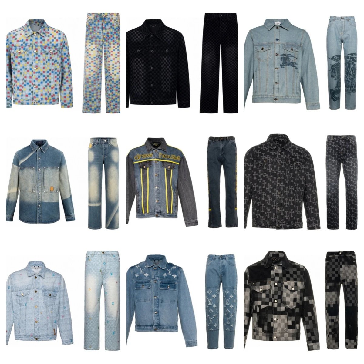 Louis Vuitton Denim Jackets and Pants Collection