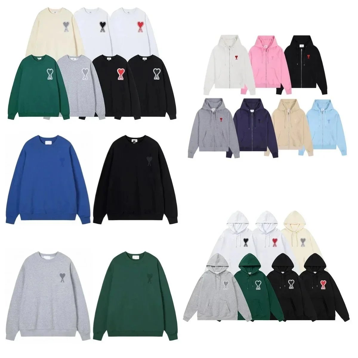 CDG Heart Logo Hoodies and Sweatshirts for Men and Women