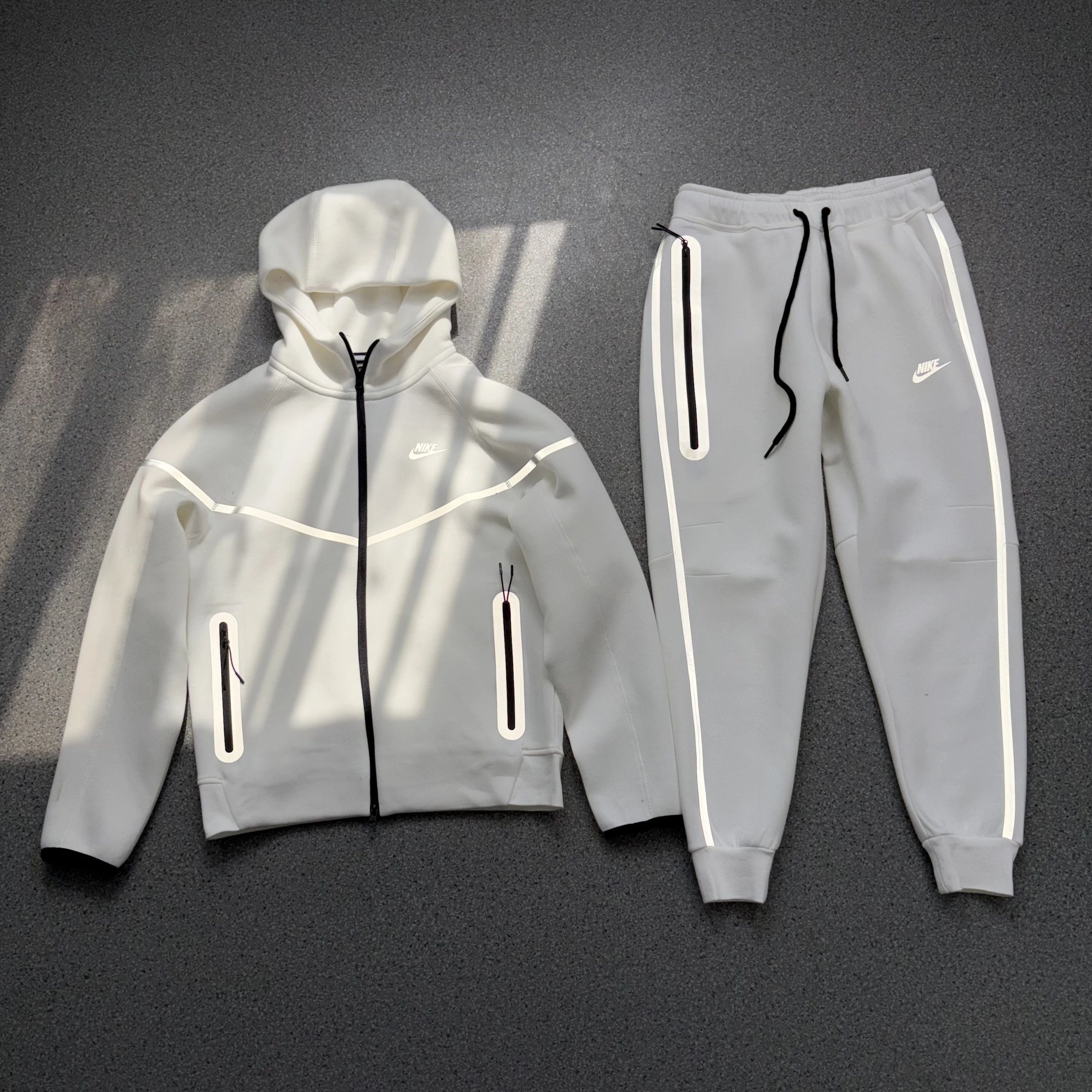 Nike Gray Hoodie and Pants Set for Men Women Sportswear Tracksuit