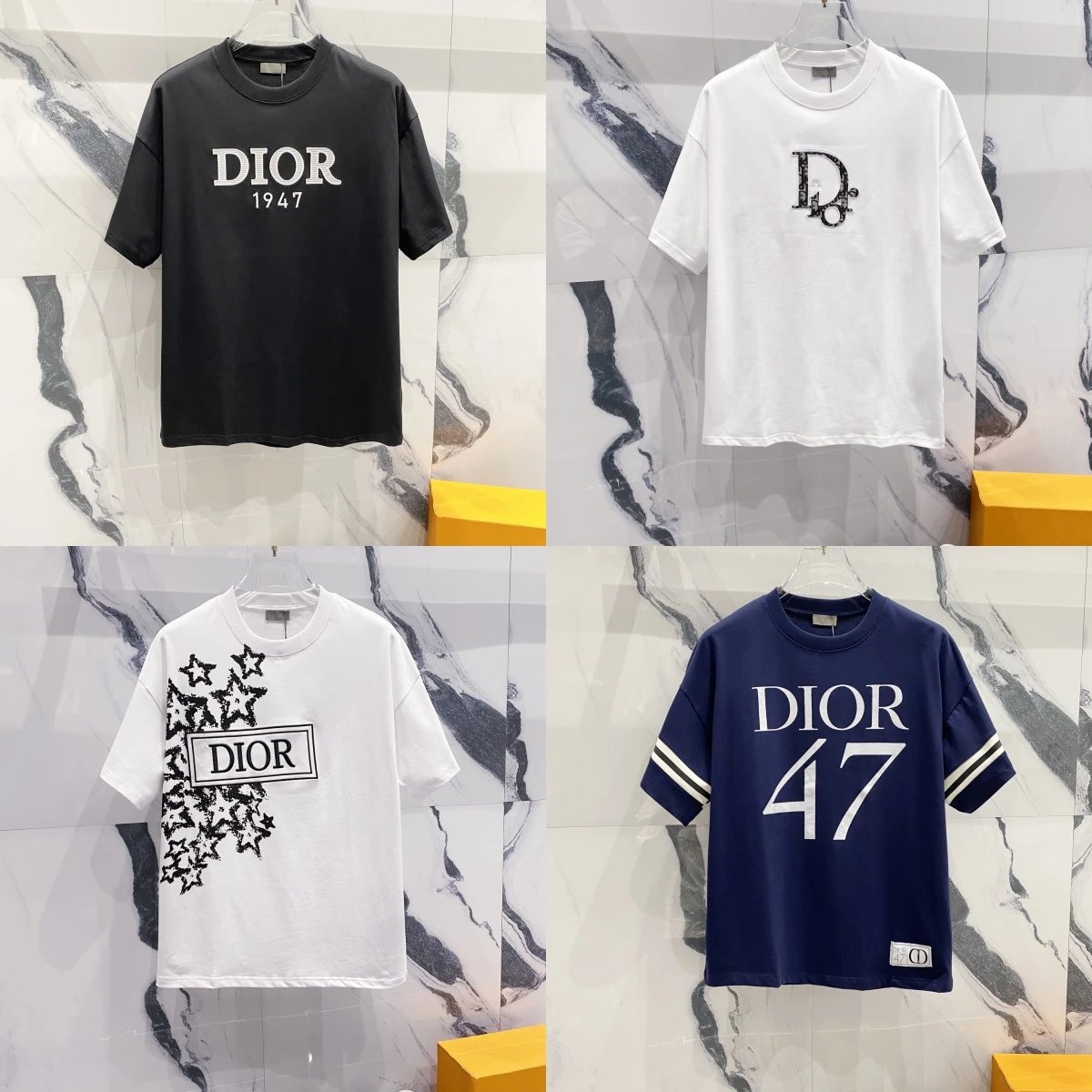 Dior 1947 Logo T-Shirt Men's Fashion Casual Wear