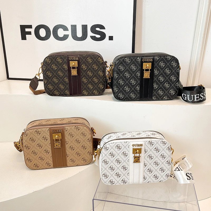 GUESS Logo Pattern Crossbody Bag Women's Fashion Shoulder Bag