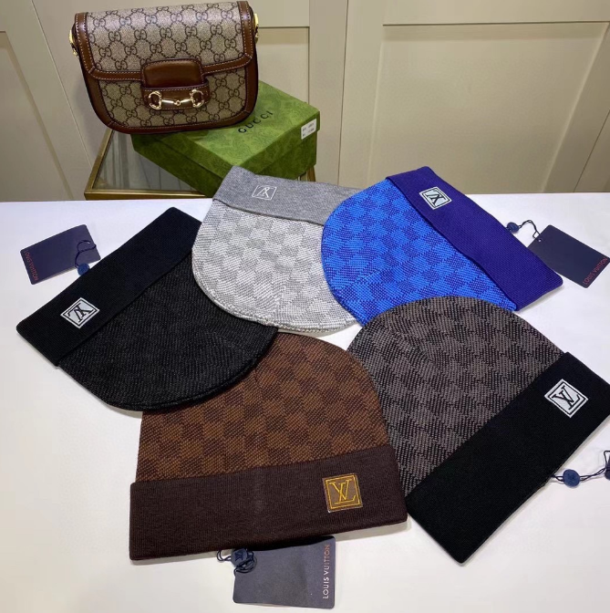 Louis Vuitton Monogram Knit Beanie Hats for Men and Women