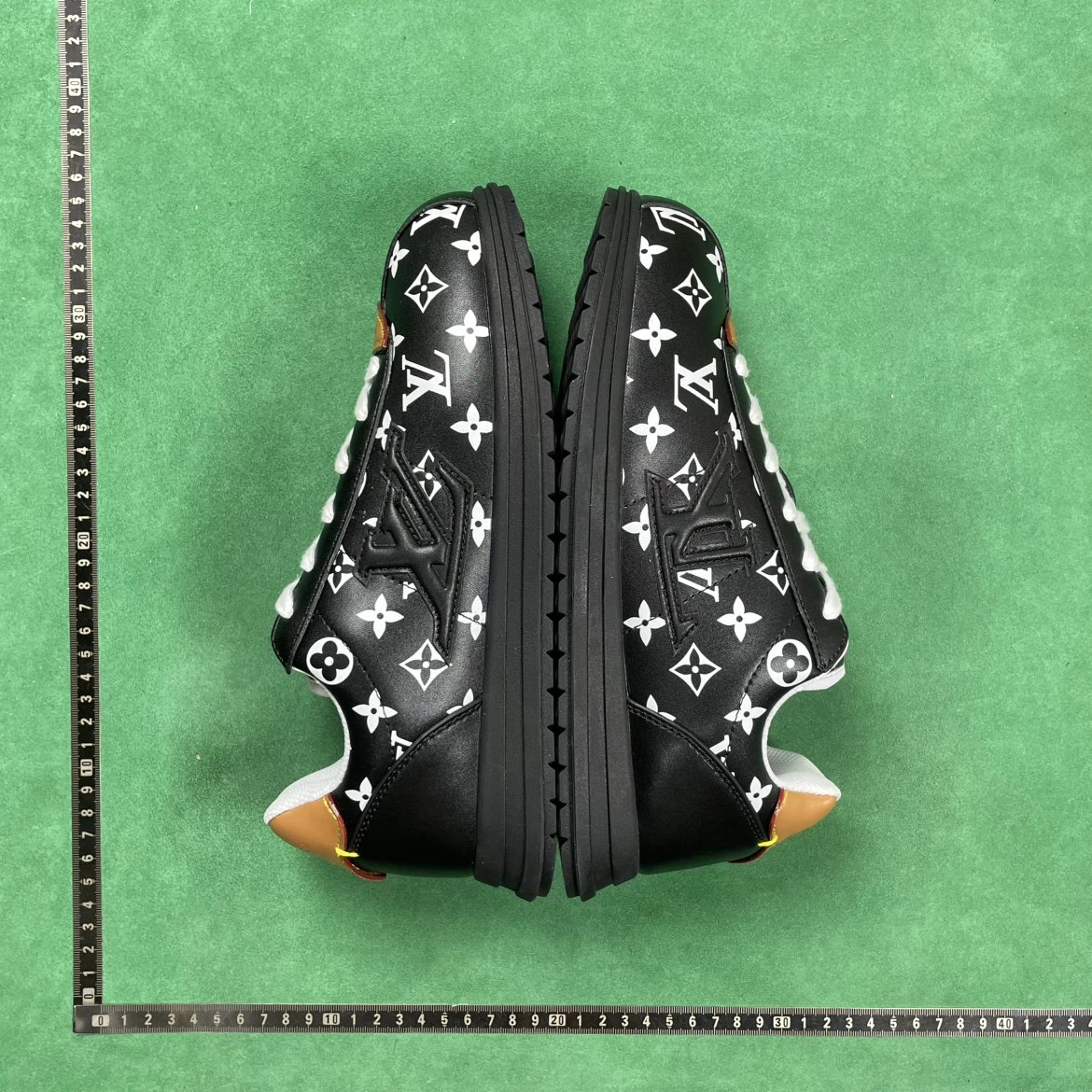 Louis Vuitton Monogram Sneakers Black White LV Logo Shoes
