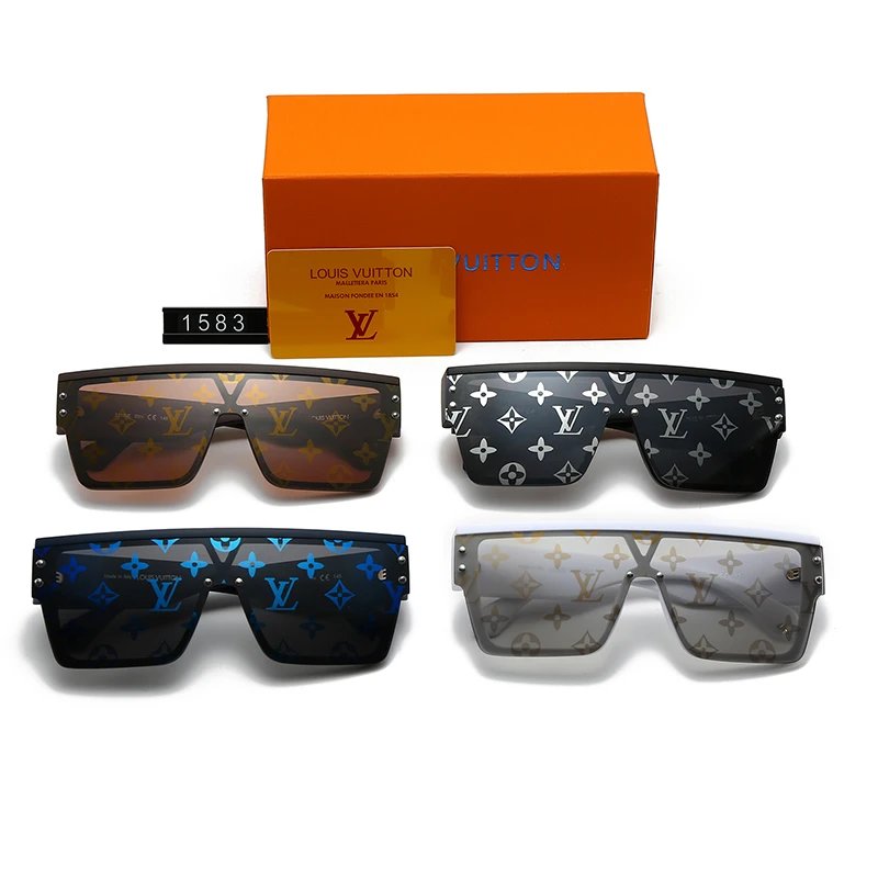 Louis Vuitton Monogram Sunglasses Square Frame UV Protection Fashion Shades