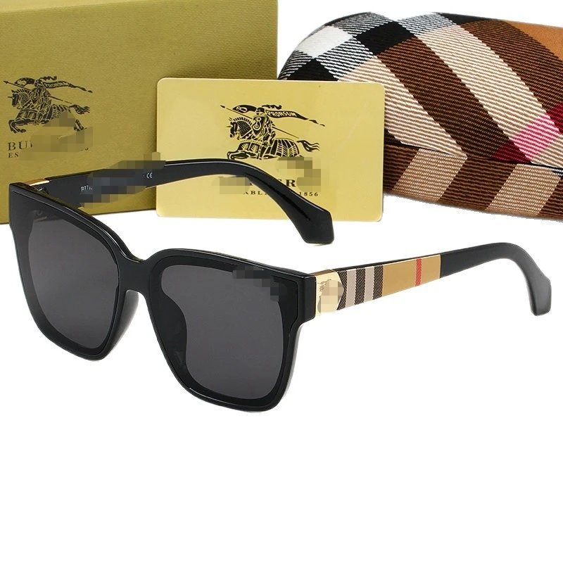 Burberry Sunglasses with Classic Check Pattern and Black Frame
