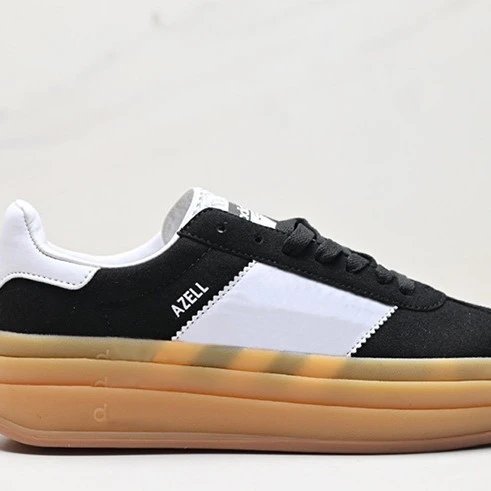 AZELL Black White Sneakers with Transparent Sole