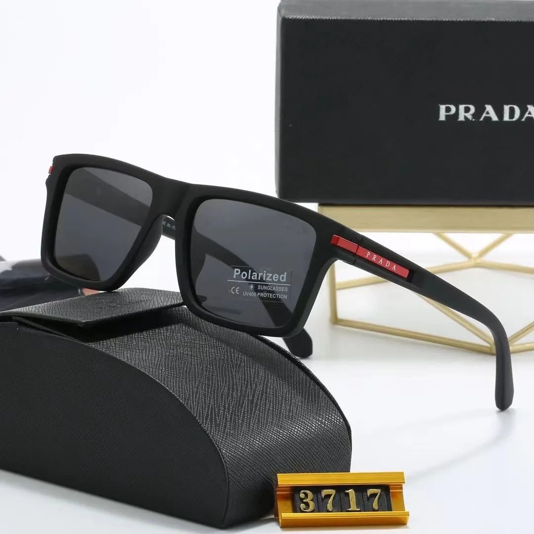PRADA Polarized Sunglasses UV400 Protection Square Frame