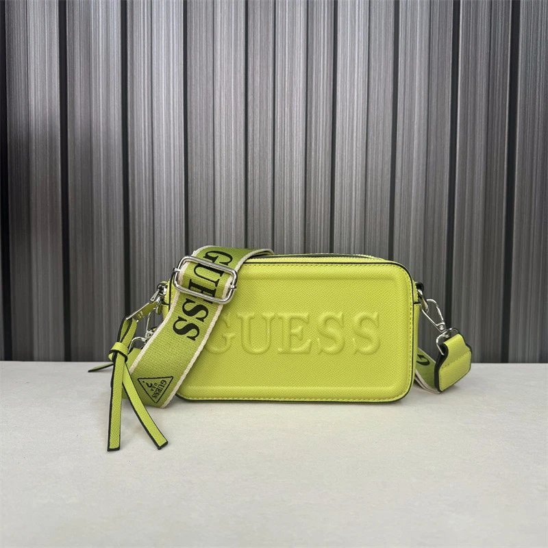 GUESS Neon Green Crossbody Bag with Logo Strap