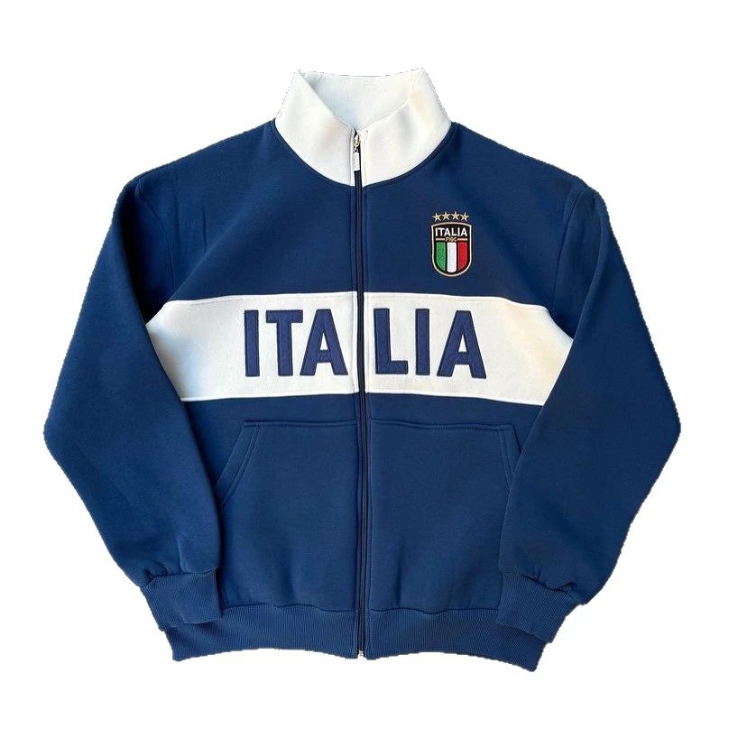 Italy National Team Blue Track Jacket with Italia Logo