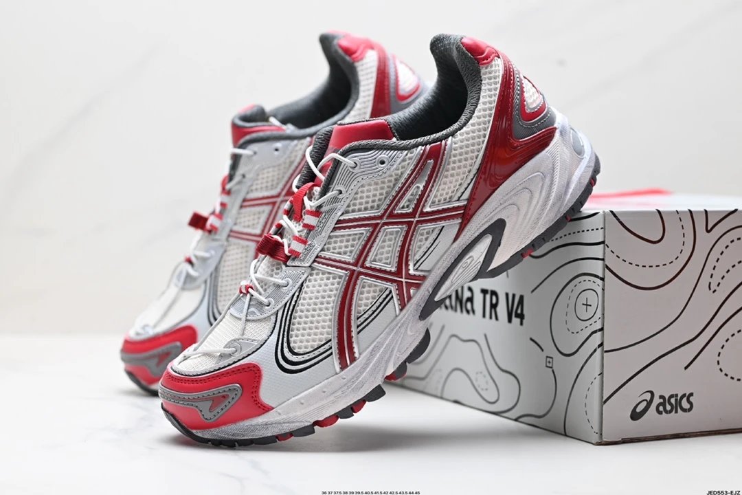 ASICS Gel-Kayano TR V4 Running Shoes White Red