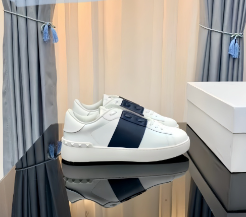 Dior White and Navy Blue Sneakers for Men Women Fashion Casual Shoes