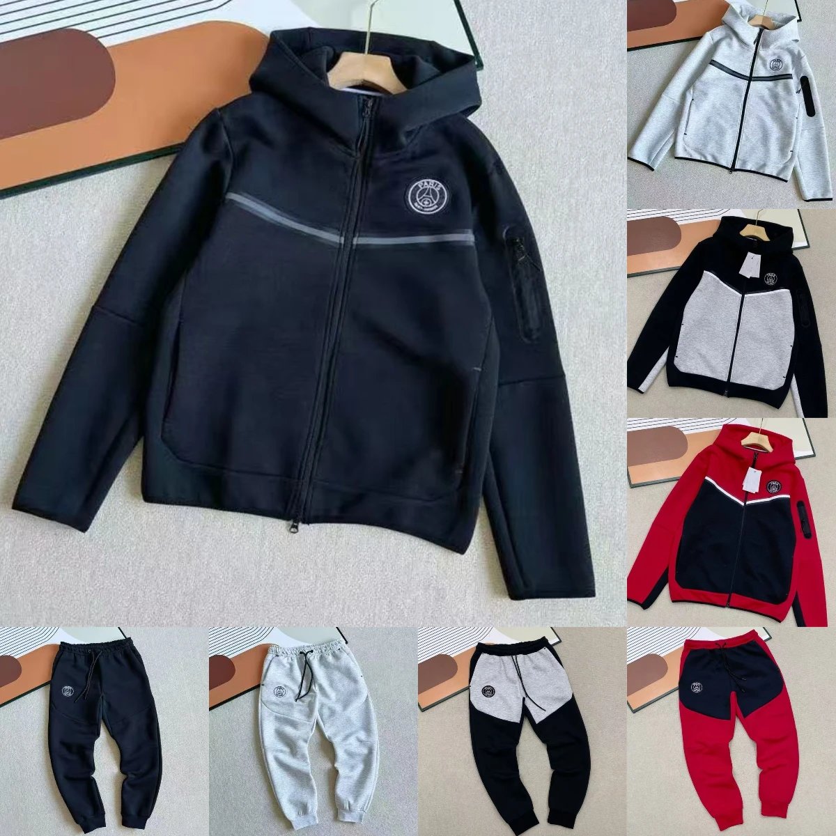 Paris Sport Hoodie and Jogger Set for Men Women