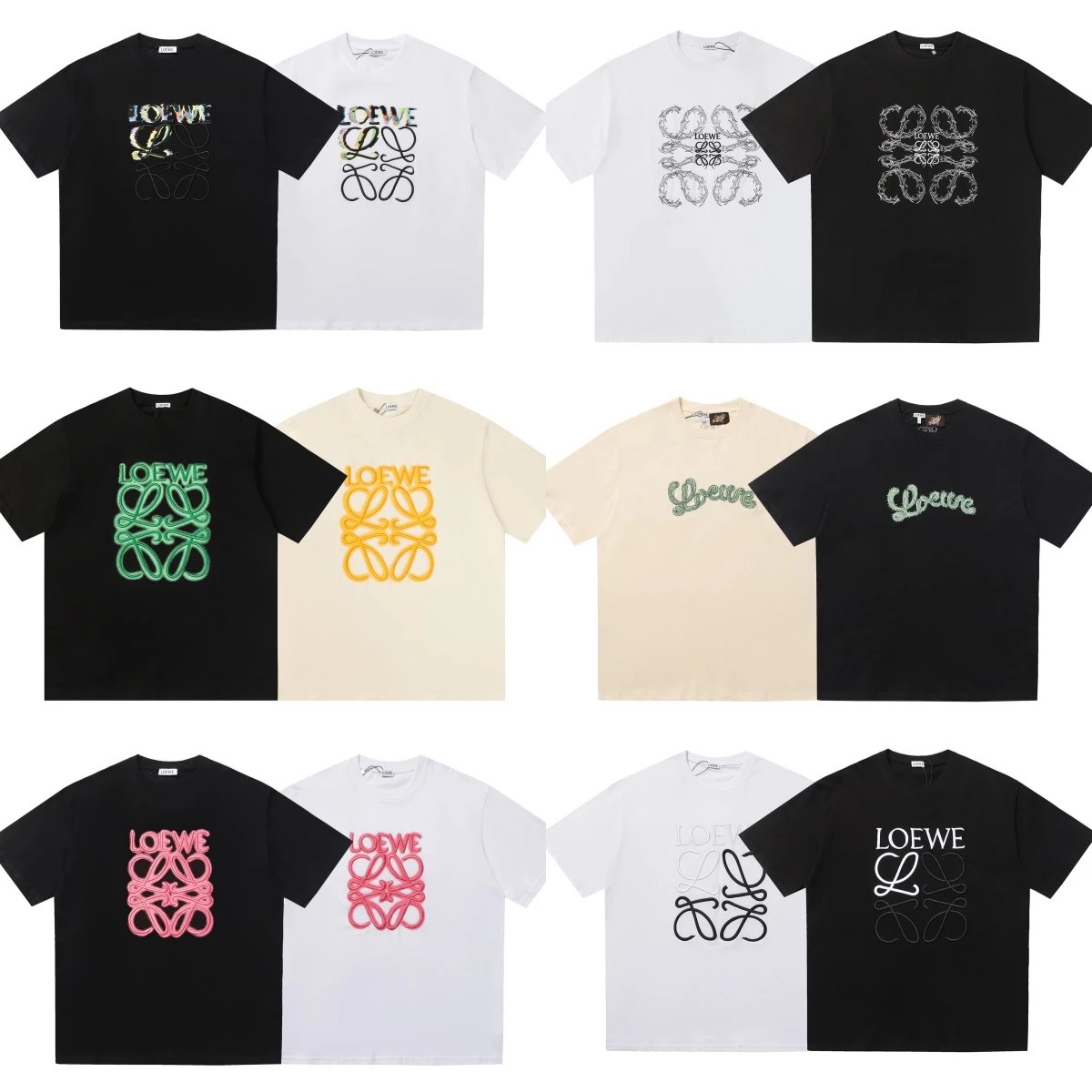 LOEWE Embroidered Logo T-Shirt Collection