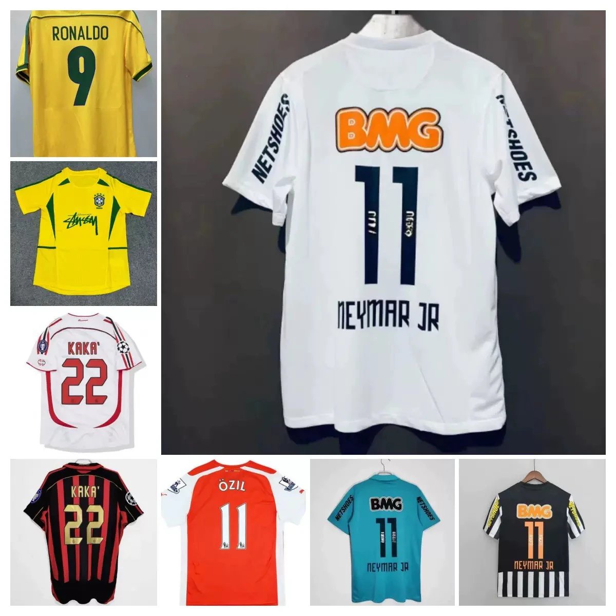 Neymar Jr 11 BMG Soccer Jersey White Football Shirt