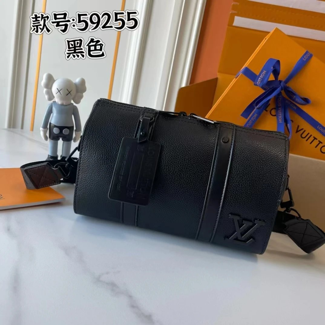 Louis Vuitton Black Leather Crossbody Bag 59255