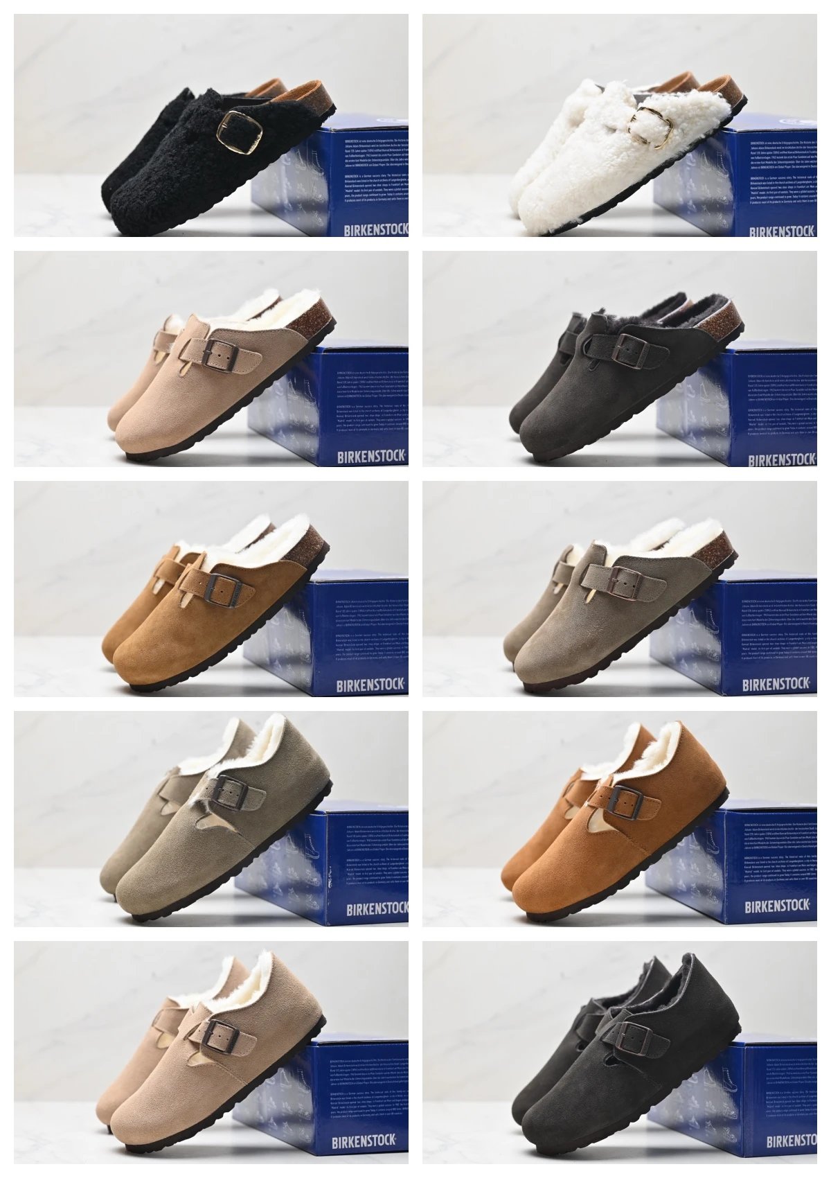 Birkenstock Shearling Lined Clogs Comfortable Slip-On Shoes