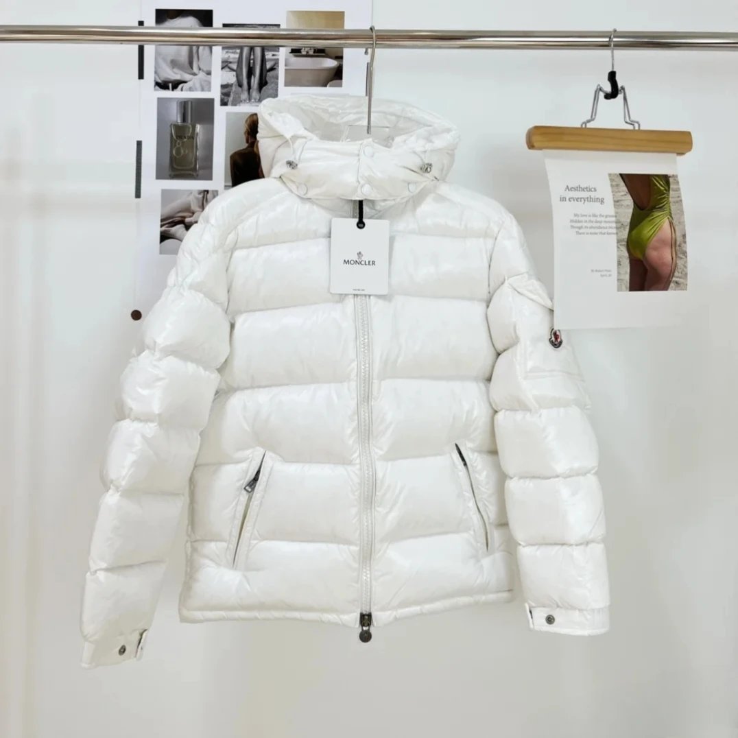 Moncler White Down Jacket Women's Winter Puffer Coat