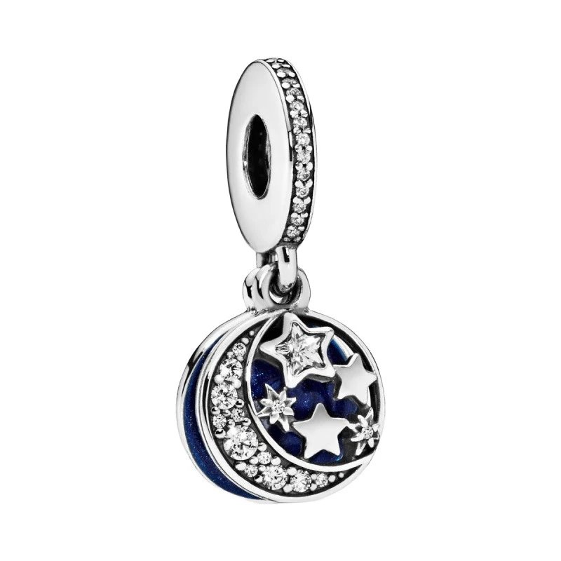 Pandora Starry Night Charm with Blue Enamel and Cubic Zirconia