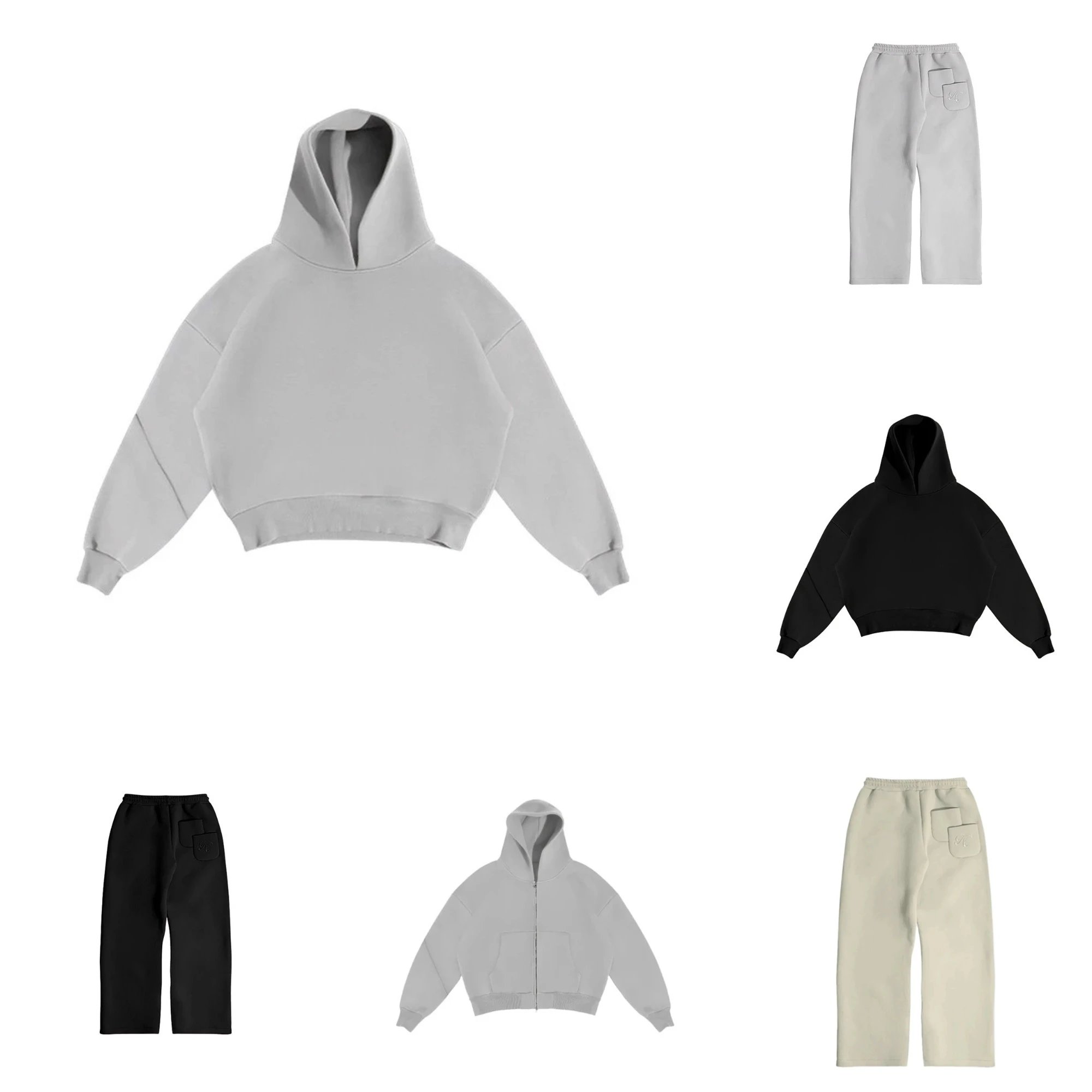 Minimalist Hoodie and Sweatpants Set for Men Women