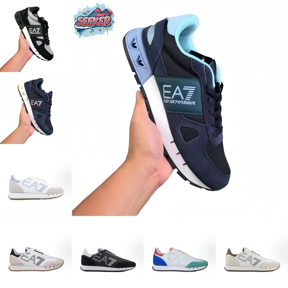 EA7 Emporio Armani Sneakers Men Women Fashion Running Shoes