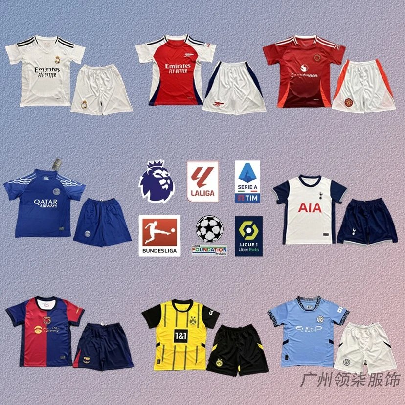 Kids Soccer Jersey Sets for Real Madrid Barcelona Manchester United and More