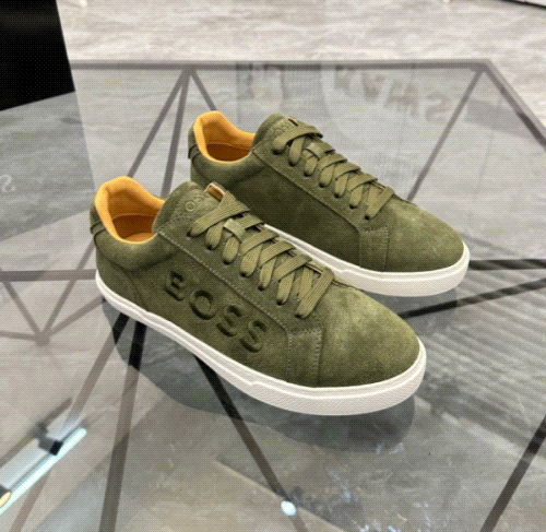 ECCO Green Suede Sneakers Men's Casual Shoes