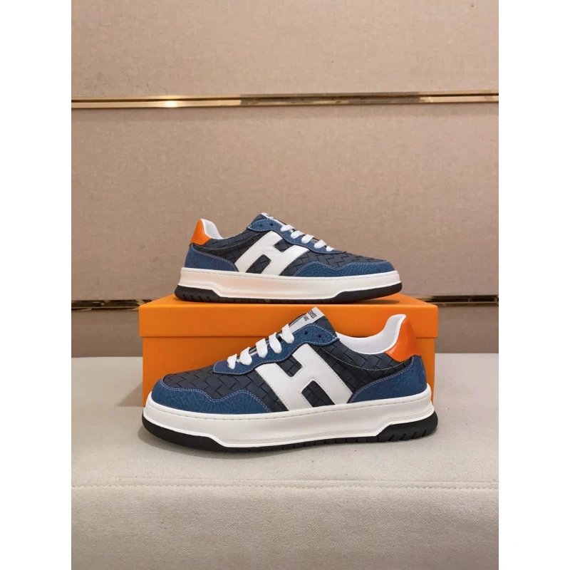 Hermès H Logo Sneakers Blue White Orange