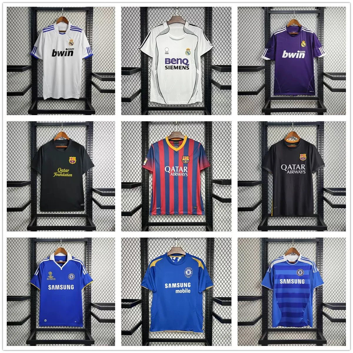 Official Football Club Jerseys Real Madrid Barcelona Chelsea Soccer Shirts