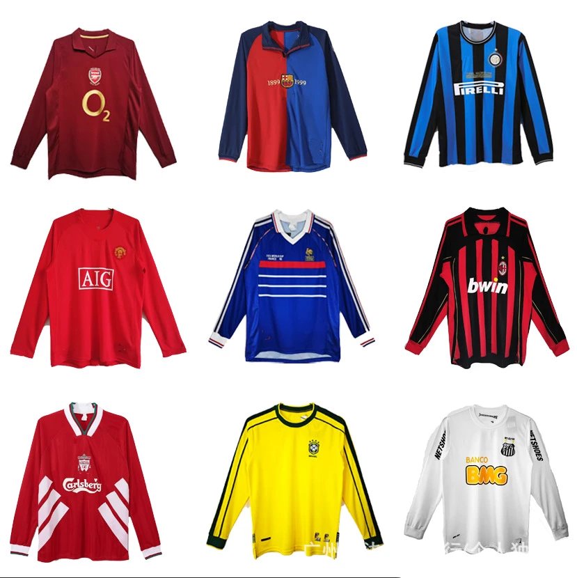 Vintage Football Jerseys Collection from Top Clubs