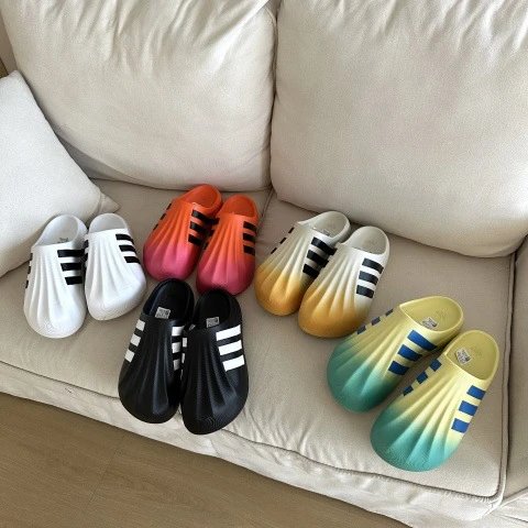 Adidas Shell Toe Clogs Colorful Gradient Slip-On Shoes