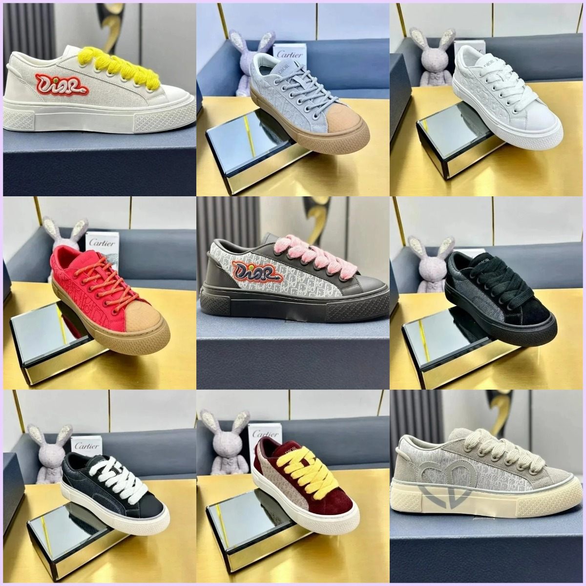 Dior Sneakers Fashion Canvas Shoes for Women