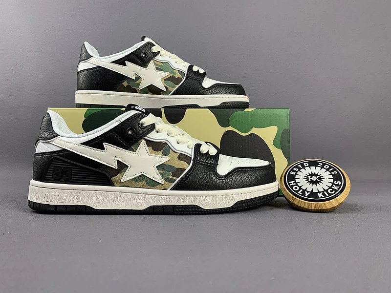 Camouflage Star Sneakers Low Top Fashion Shoes