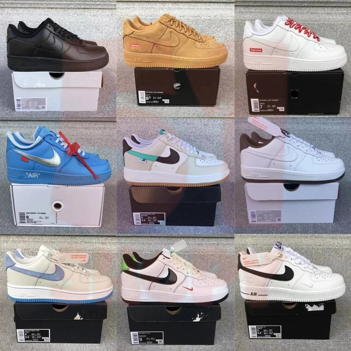 Nike Air Force 1 Low Supreme Collaboration Sneakers