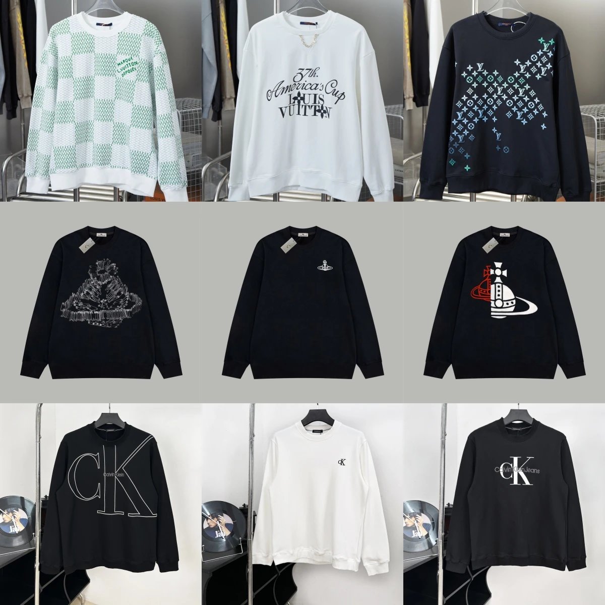 CK Logo Sweatshirts for Men and Women Fashion Streetwear