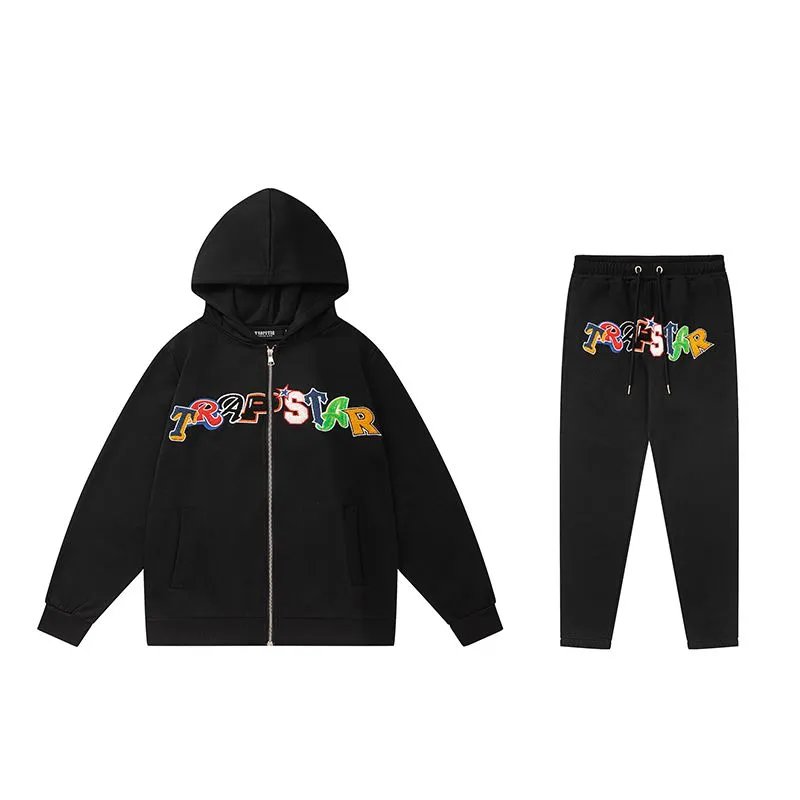 TRAFSTAR Colorful Logo Hoodie and Pants Set