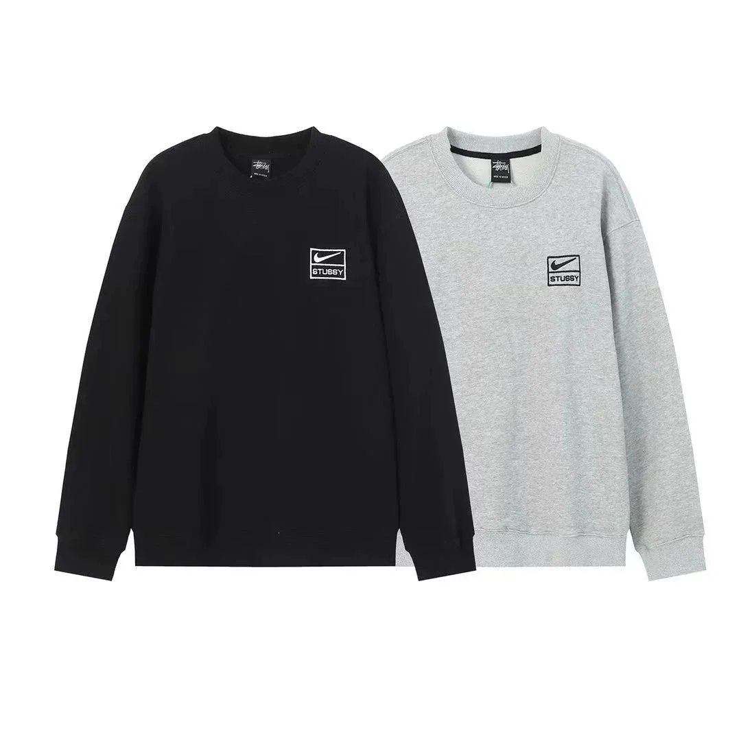 Stussy x Nike Collaborative Crewneck Sweatshirt Black and Grey