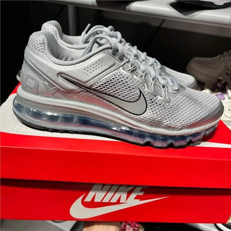 Nike Air Max 2017 Running Shoes Men Women Light Grey Mesh Sneakers