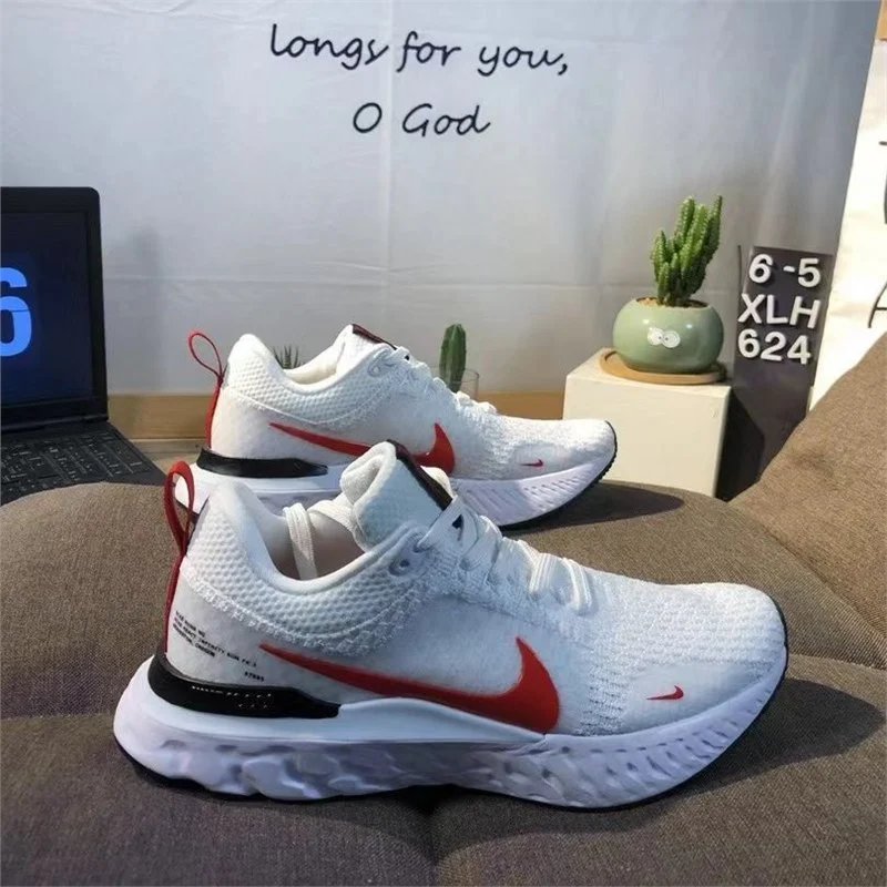 Nike React Infinity Run Flyknit 2 Running Shoes White Red