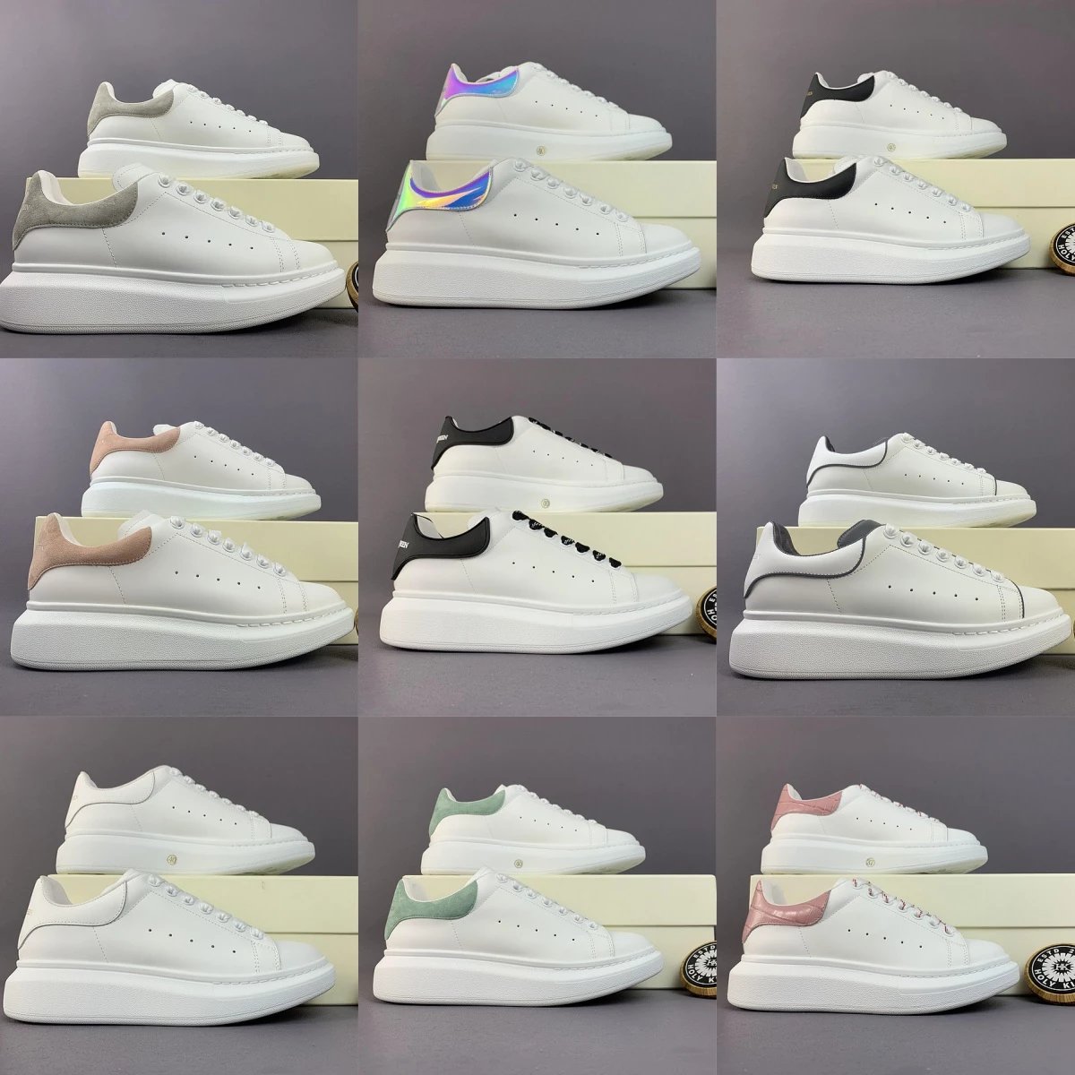 White Platform Sneakers for Women Fashionable Chunky Sole Shoes
