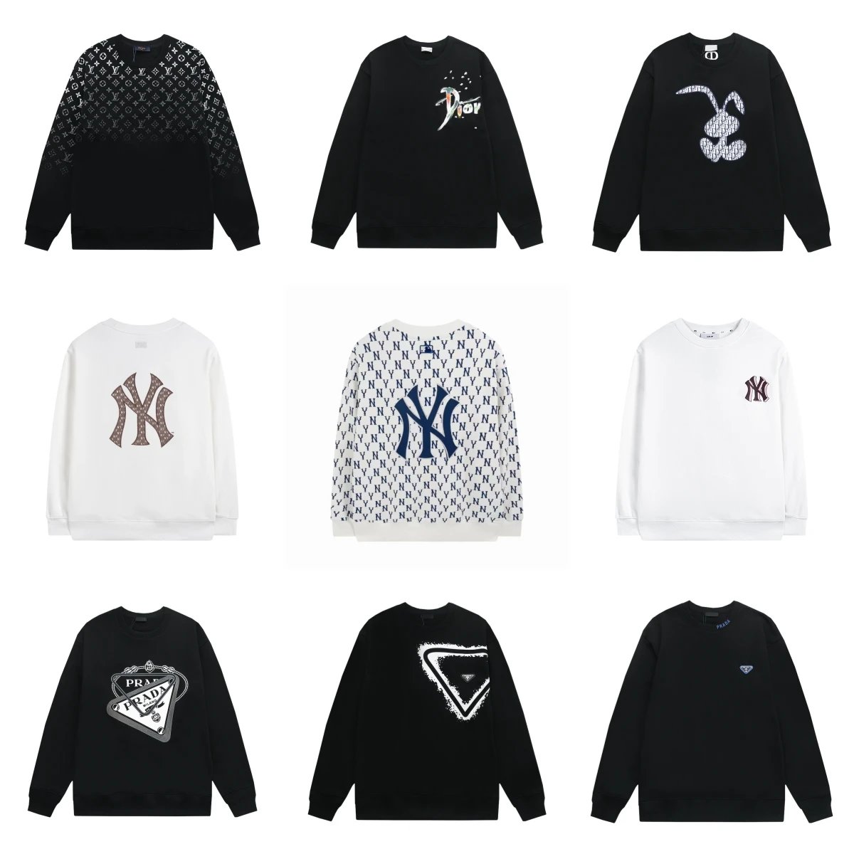 Prada Logo Sweatshirts for Men and Women