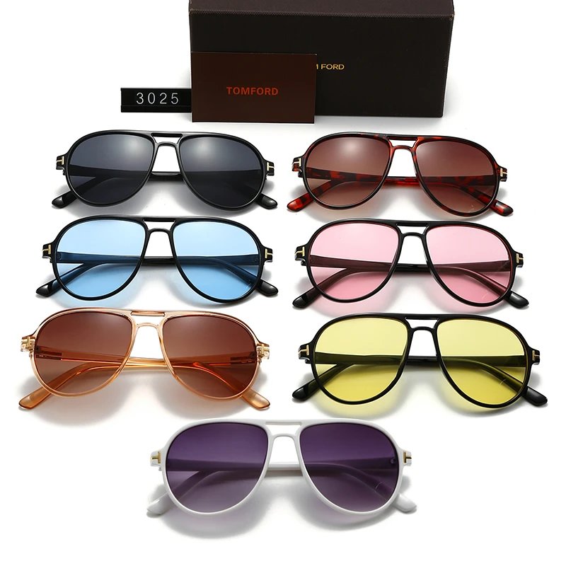 TOMFORD Aviator Sunglasses 3025 Classic Style Men Women Fashion Shades