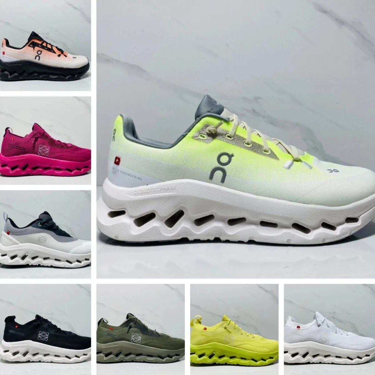 On Cloudtecnphase Running Shoes Lightweight Cushioned Athletic Sneakers