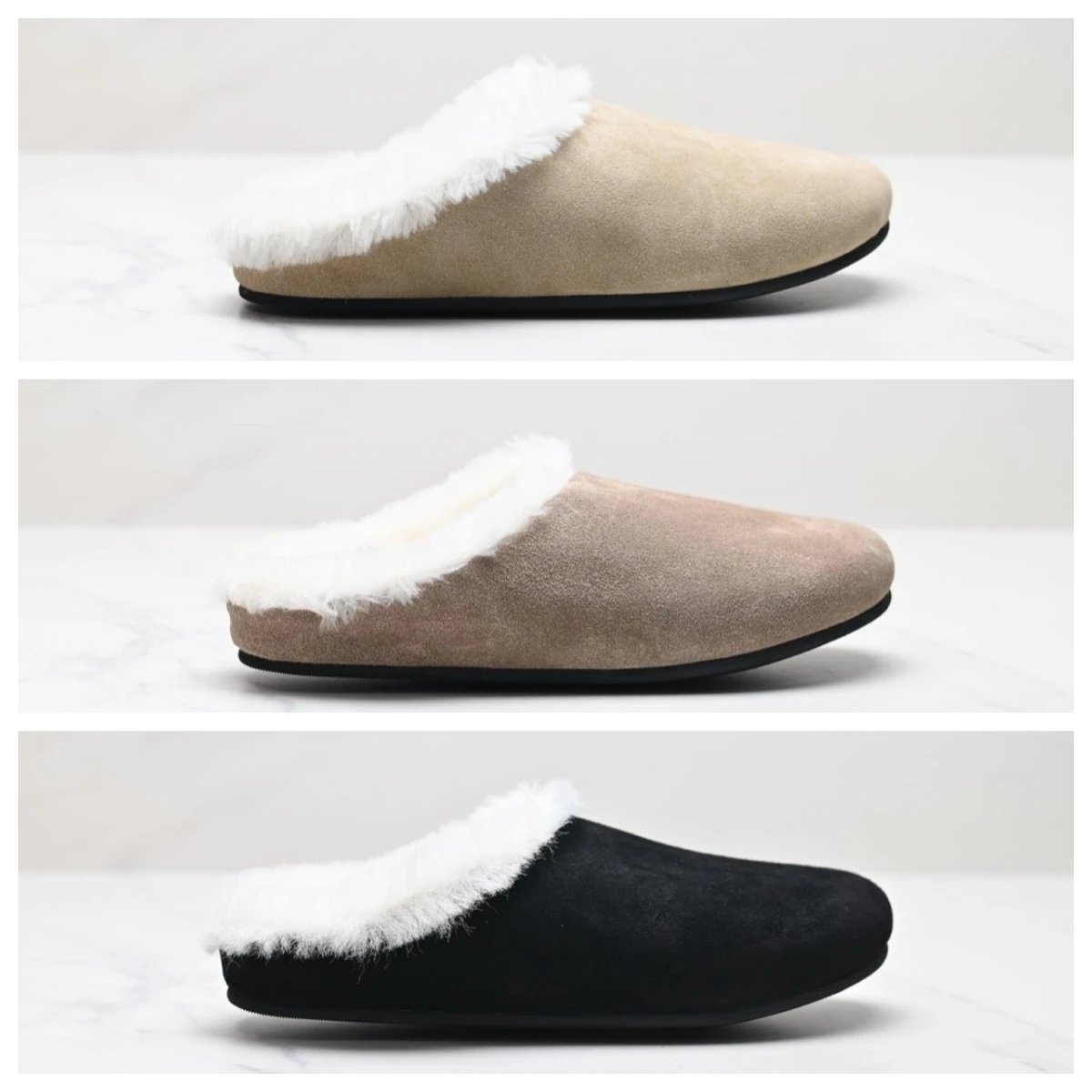 Cozy Faux Fur Lined Slip-On Slippers for Women and Men
