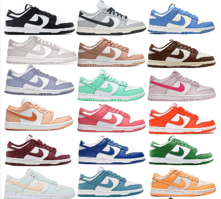 Nike Dunk Low Sneakers Collection - Classic Street Style Shoes