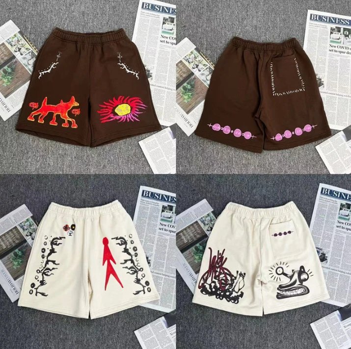 Artistic Printed Cotton Shorts for Men and Women