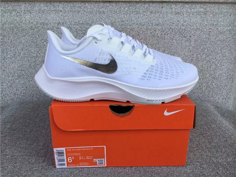 Nike Air Zoom Pegasus 37 Running Shoes White Gold