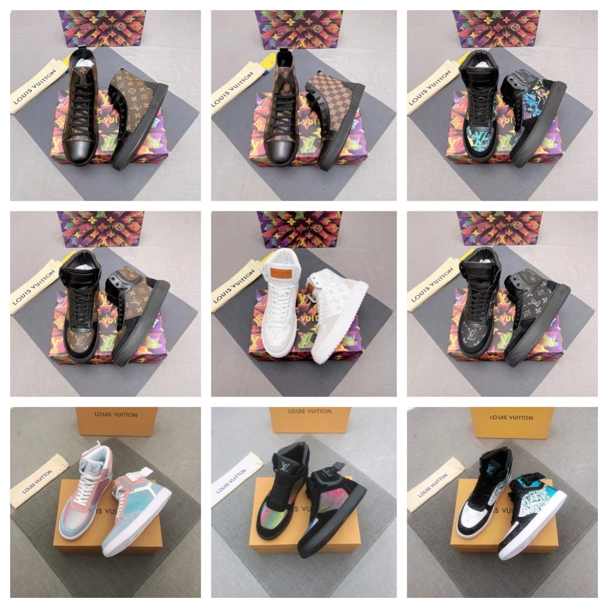 Louis Vuitton High Top Sneakers Fashion Luxury Shoes