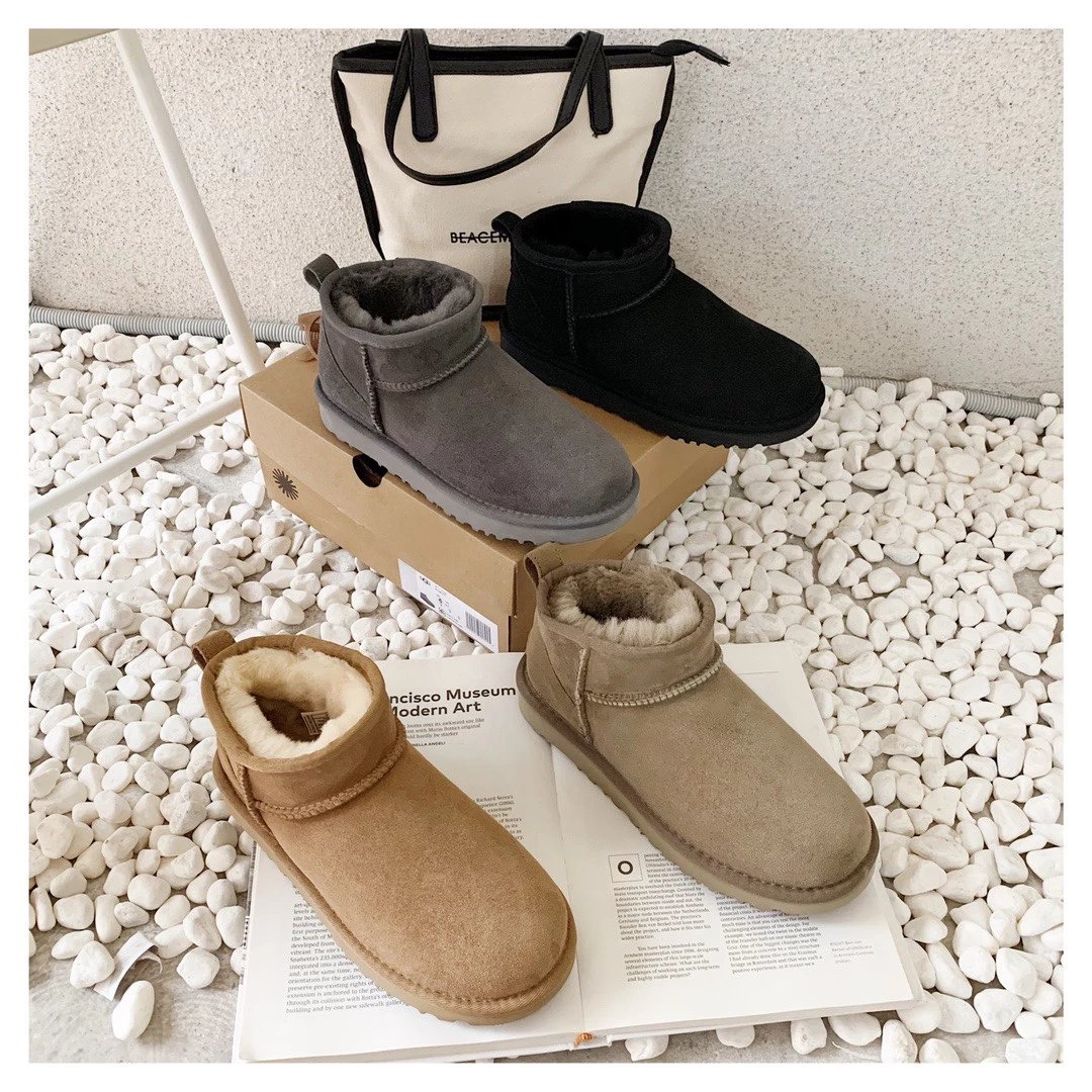 Classic Mini UGG Boots for Women - Warm Fuzzy Winter Shoes