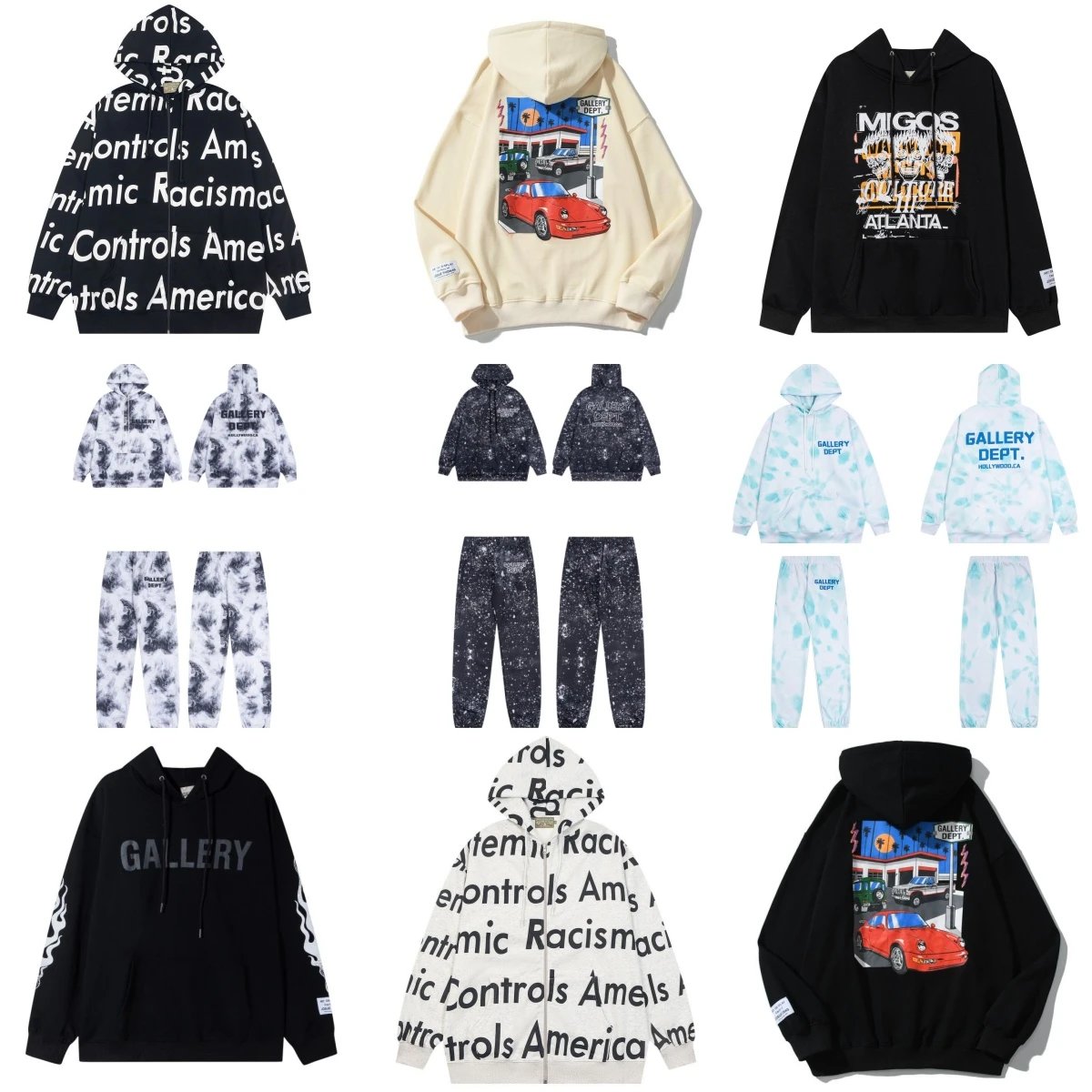 Gallery Dept. Hoodies and Sweatpants Sets with Graphic Prints